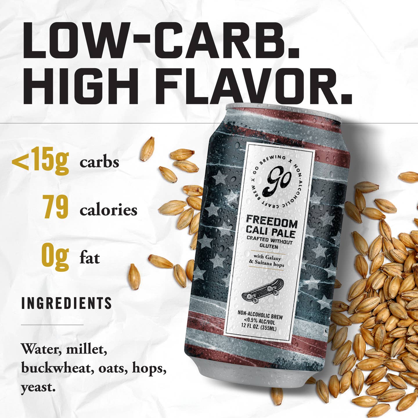 Go Brewing Freedom Cali Pale   | Non-Alcoholic & Gluten Free
